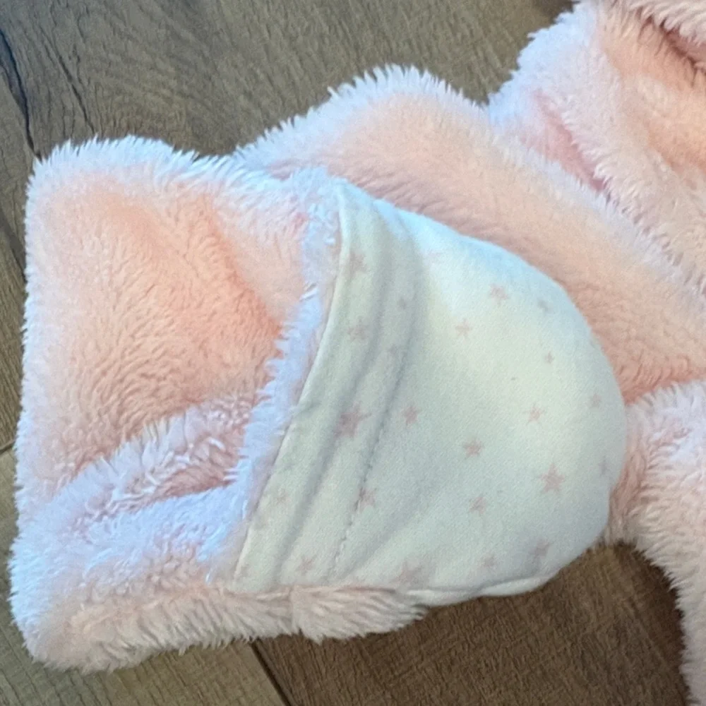 Magnetic Me Pink fuzzy teddy Bear Footie suit - Picture 5 of 6